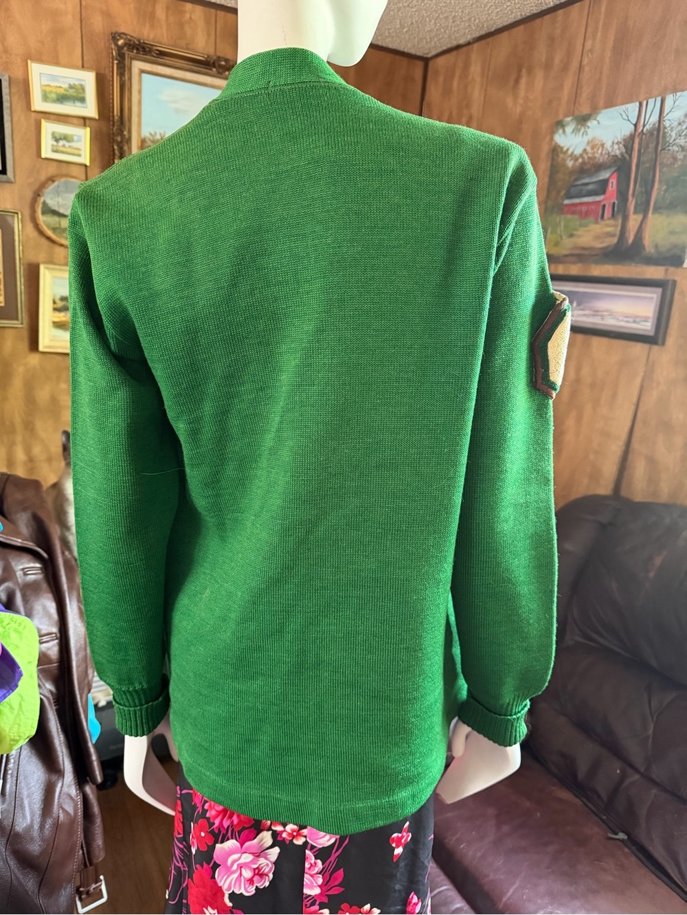 Vintage Wool Letterman-Style Sweater - Picture 5 of 10